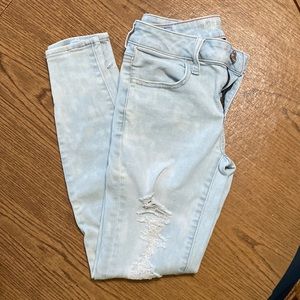 American Eagle Outfitters jeans, pale blue, size 4 shirt